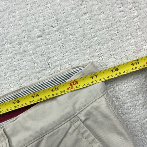 Tommy Hilfiger Shorts Mens 34 Beige Chino Bermuda Flat Front Casual Modern Fit - Picture 7 of 13